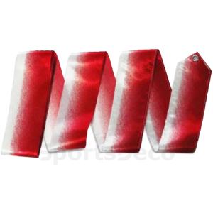 Cinta Gimnasia Rítmica Iniciacion Bicolor Blaca-Roja