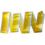 Cinta Gimnasia Rítmica Iniciacion Bicolor Blaca-Amarilla