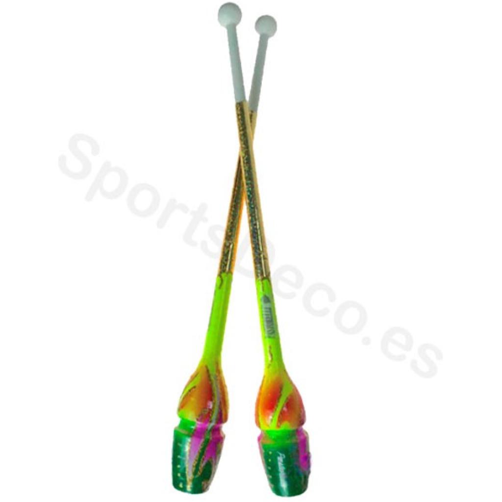 Mazas Aerografo Blanco-Amarillo-Verde